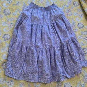 Laura Ashley Pale Lilac Tiered Cotton Skirt